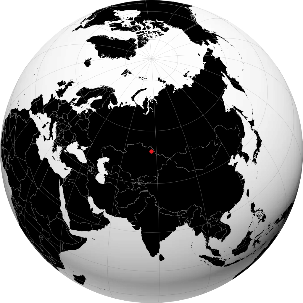 Pavlodar sur le globe