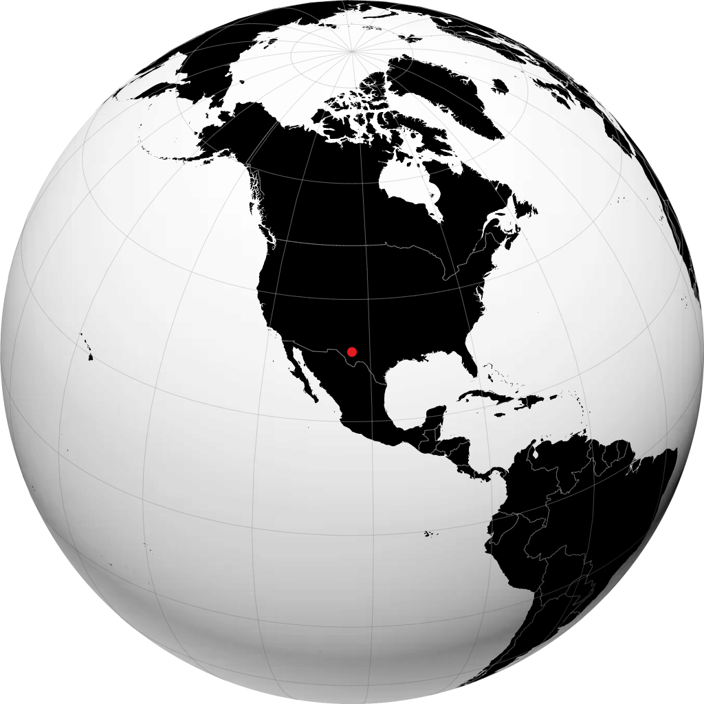Pecos sur le globe