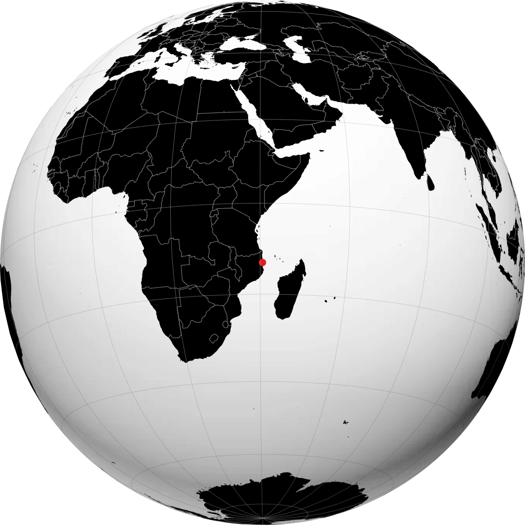 Pemba sur le globe