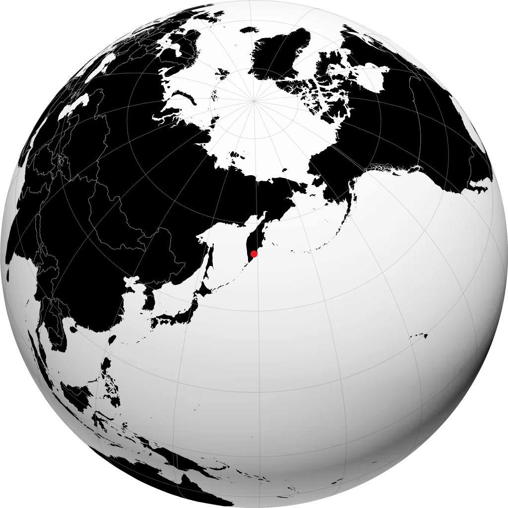 Petropavlovsk-Kamchatsky sur le globe