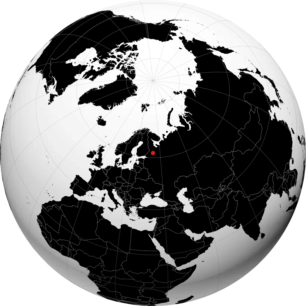Petrozavodsk sur le globe