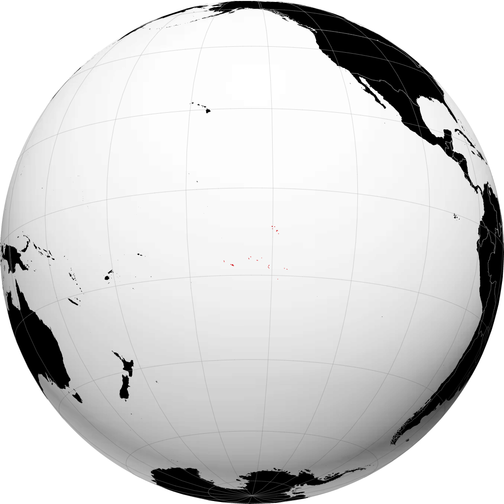 Polynésie française sur le globe