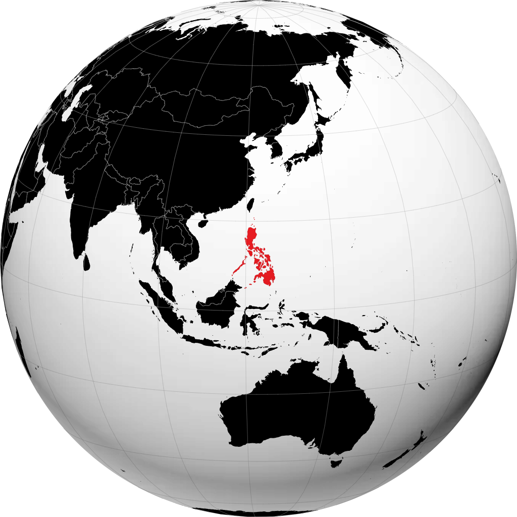 Philippines sur le globe