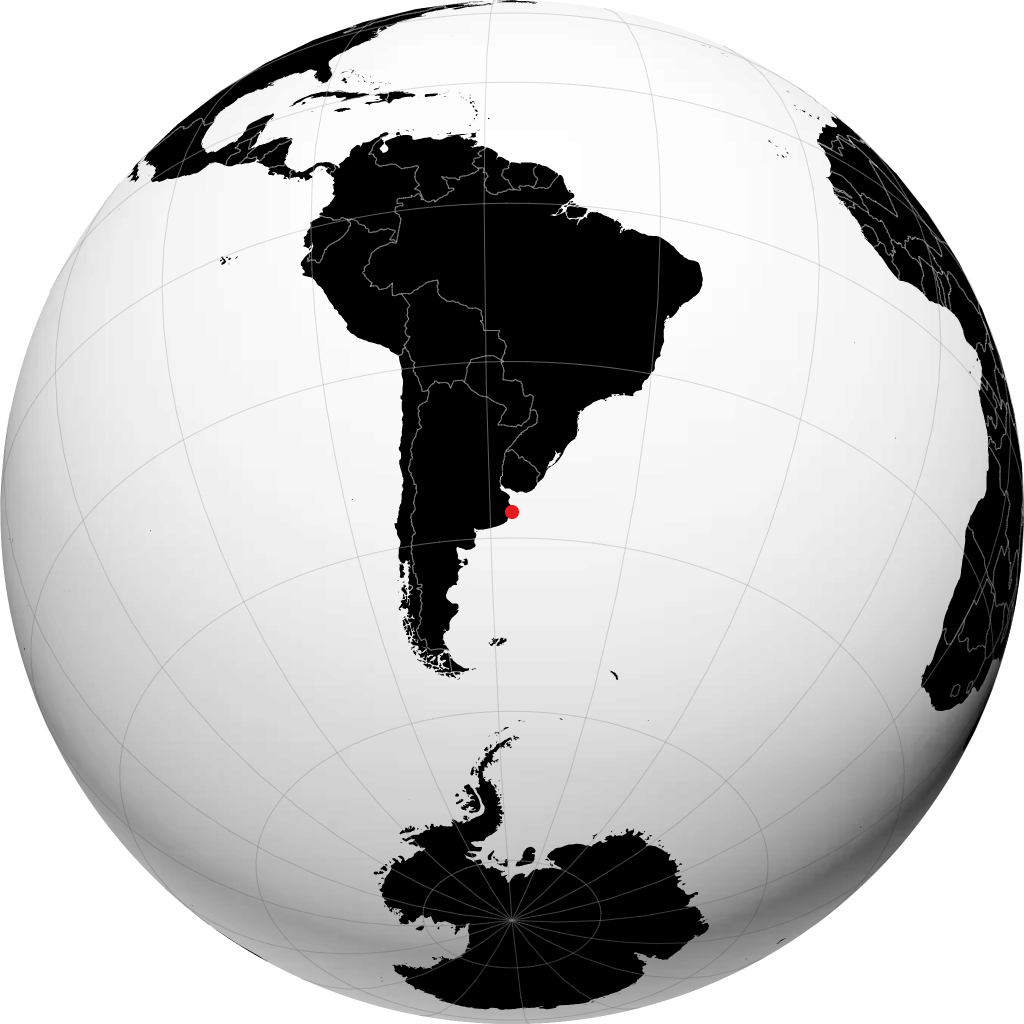Pinamar sur le globe