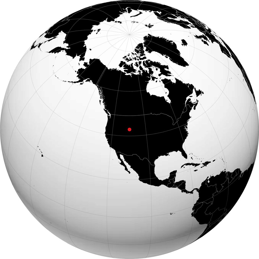 Pinedale sur le globe