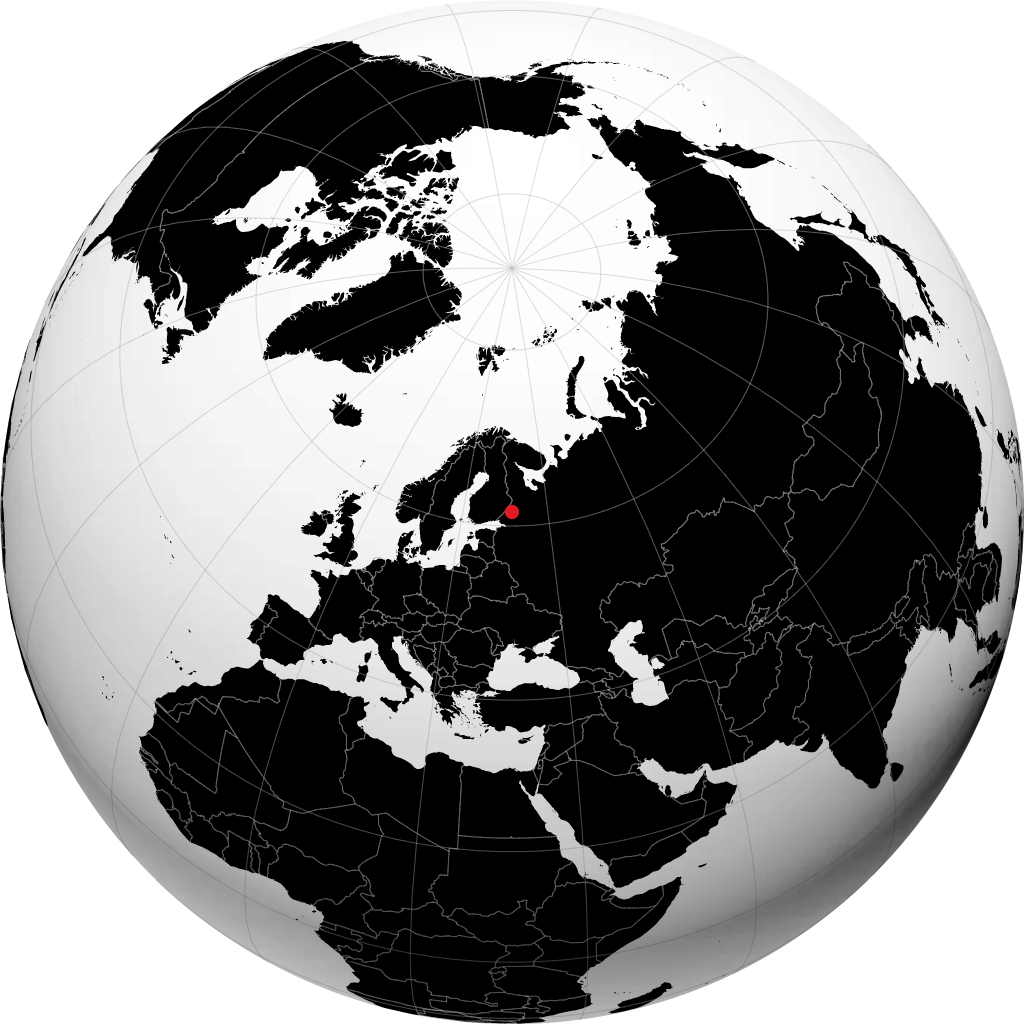 Pitkyaranta sur le globe