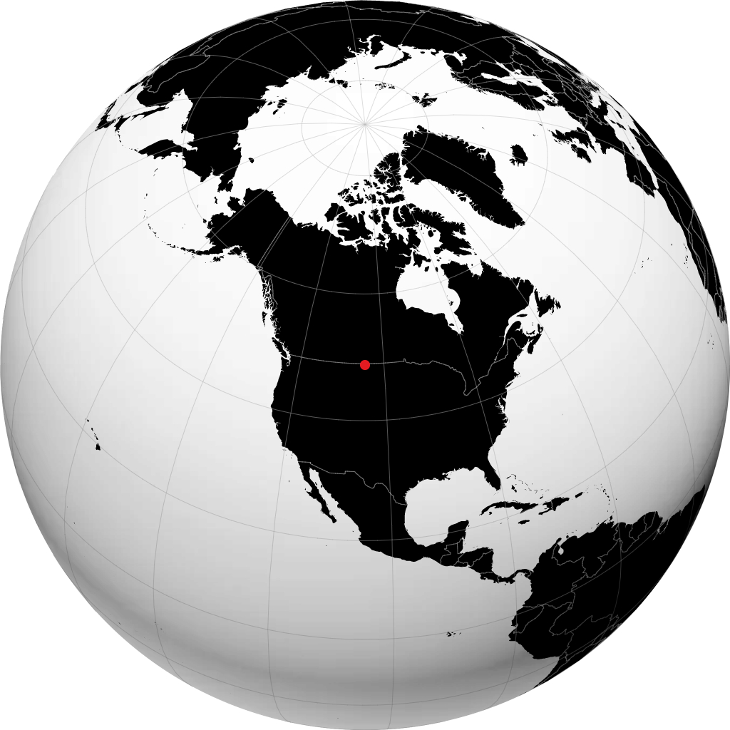 Plentywood sur le globe