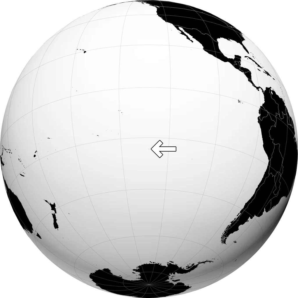 Îles Pitcairn sur le globe