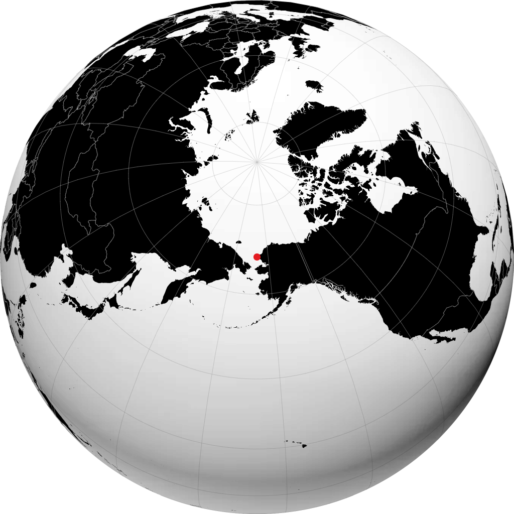 Point Hope sur le globe