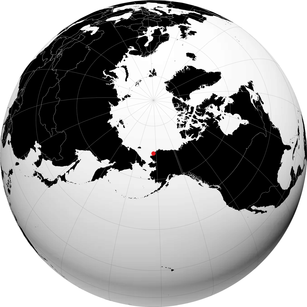 Point Lay sur le globe