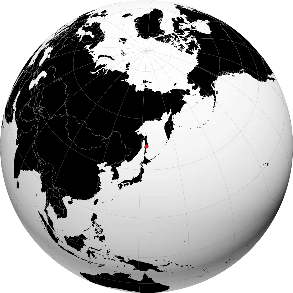 Poronaysk sur le globe