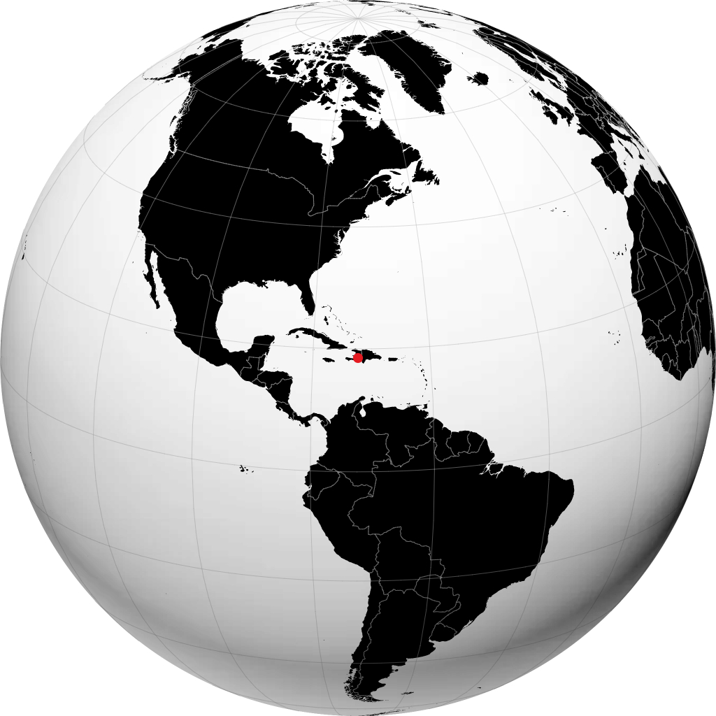 Port-au-Prince sur le globe