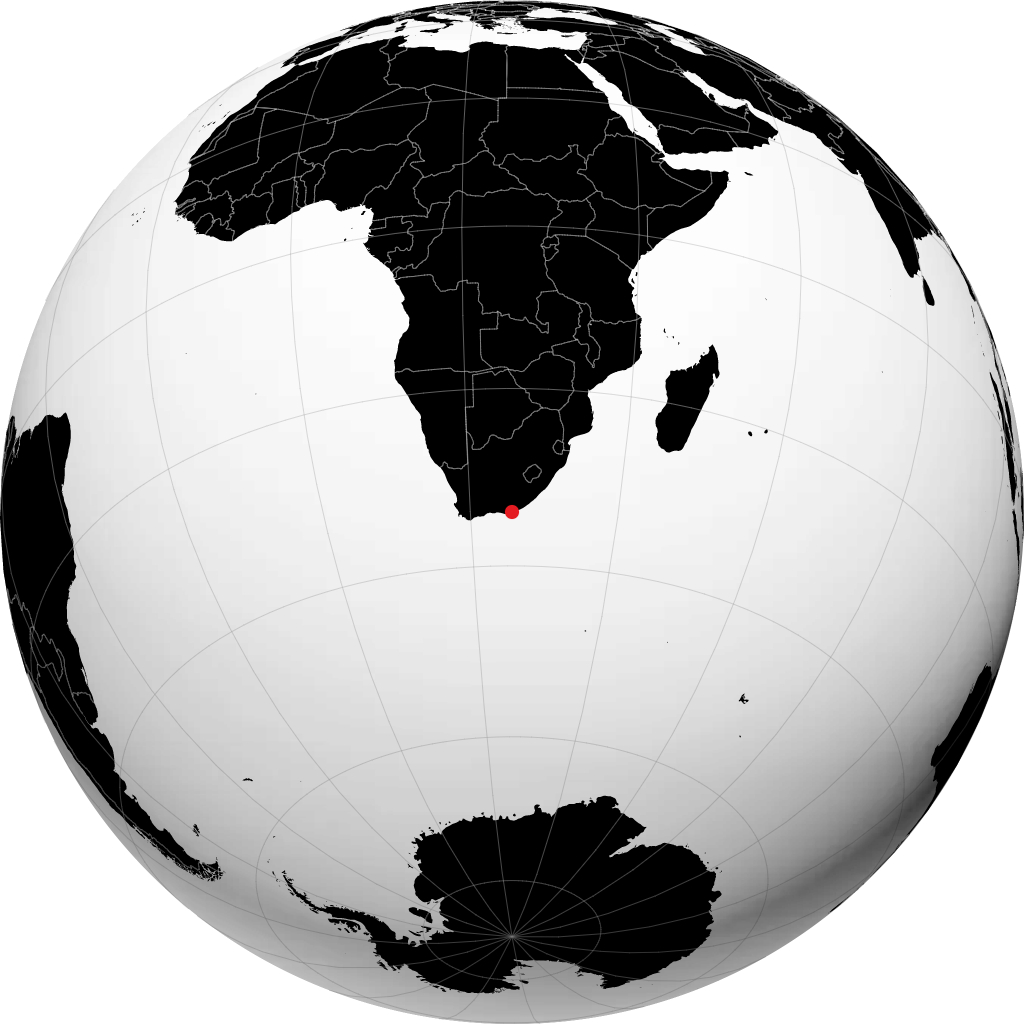 Port Elizabeth sur le globe