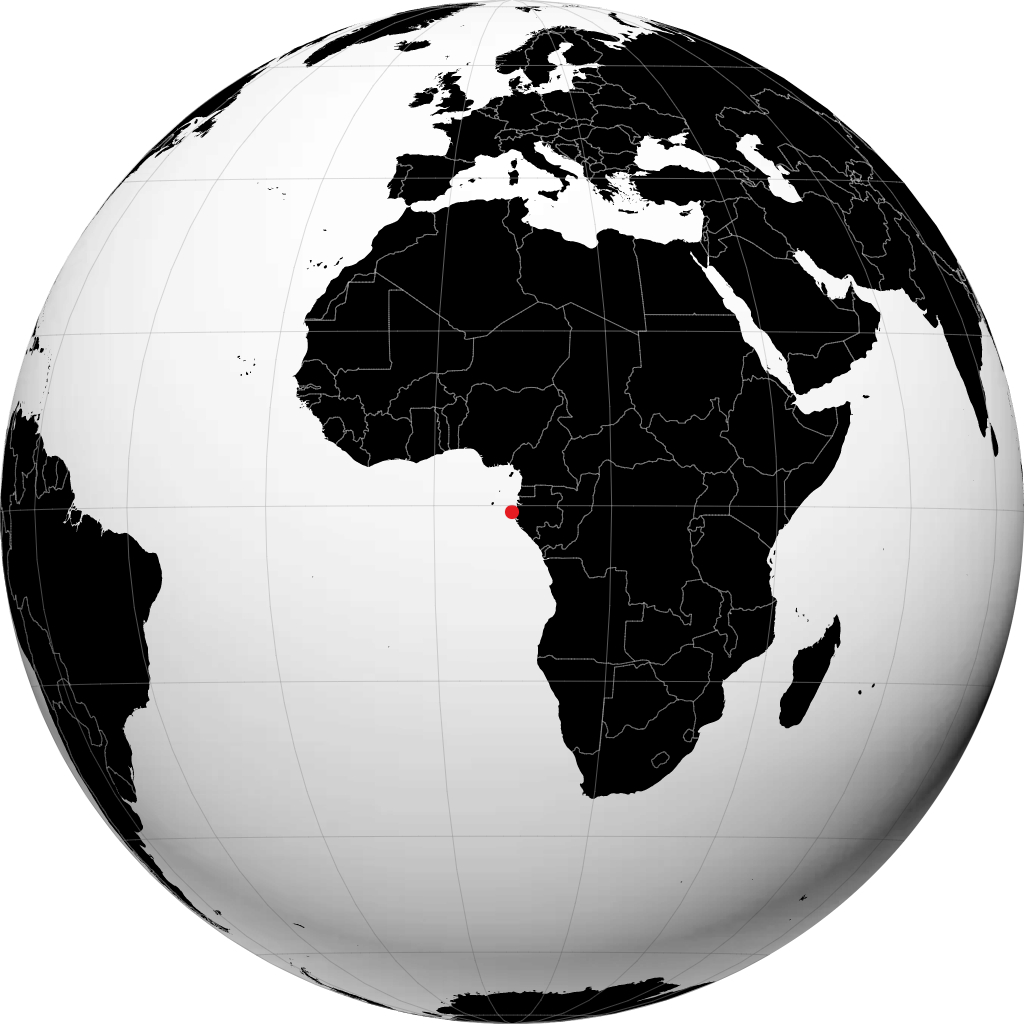 Port-Gentil sur le globe