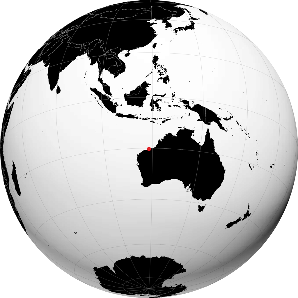 Port Hedland sur le globe