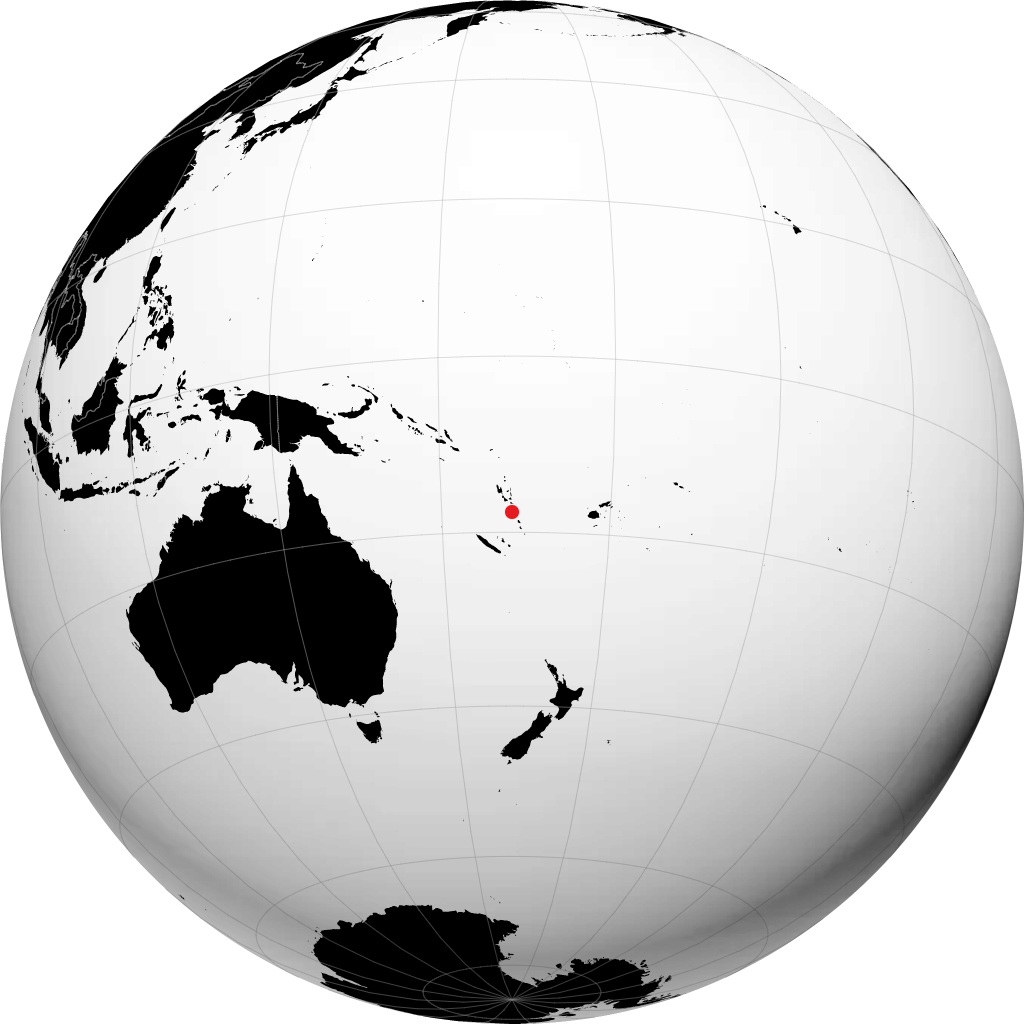 Port Vila sur le globe