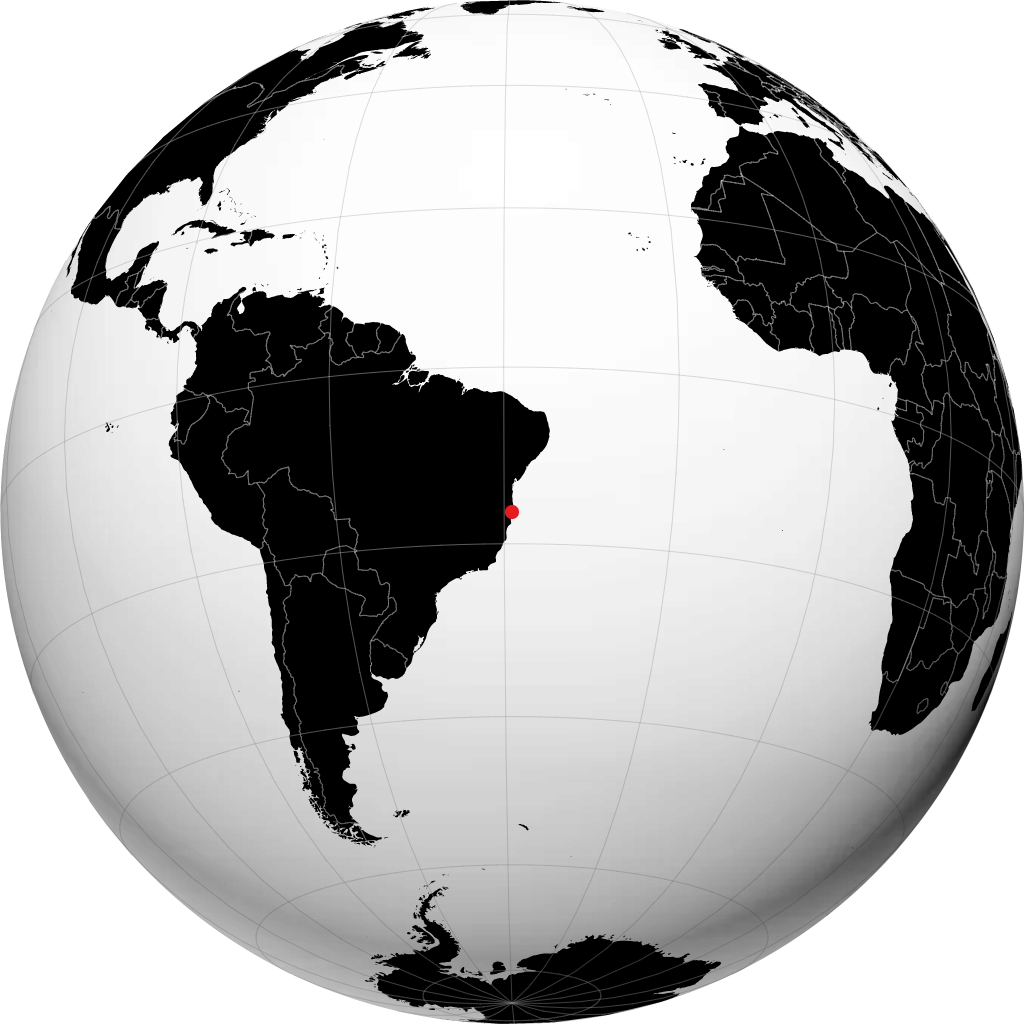 Porto Seguro sur le globe