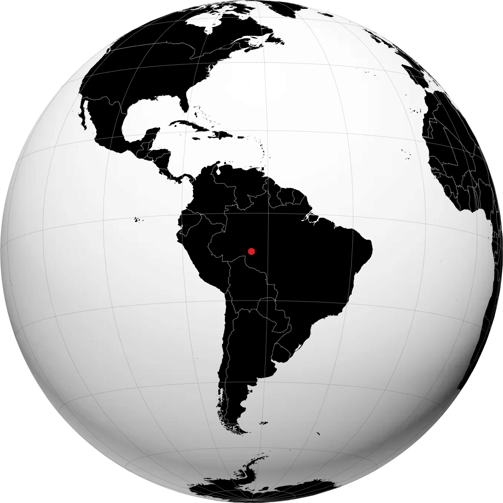Porto Velho sur le globe