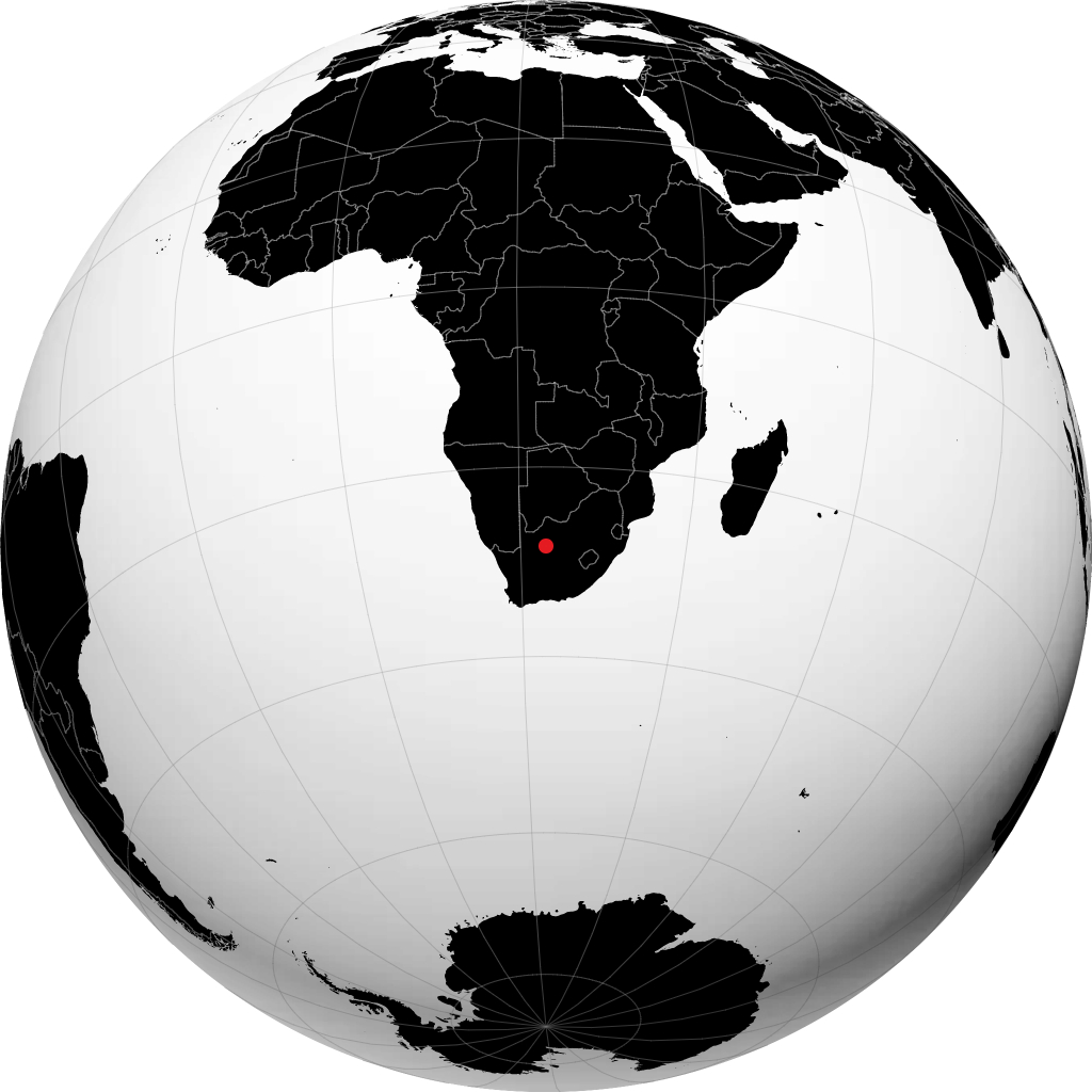 Postmasburg sur le globe