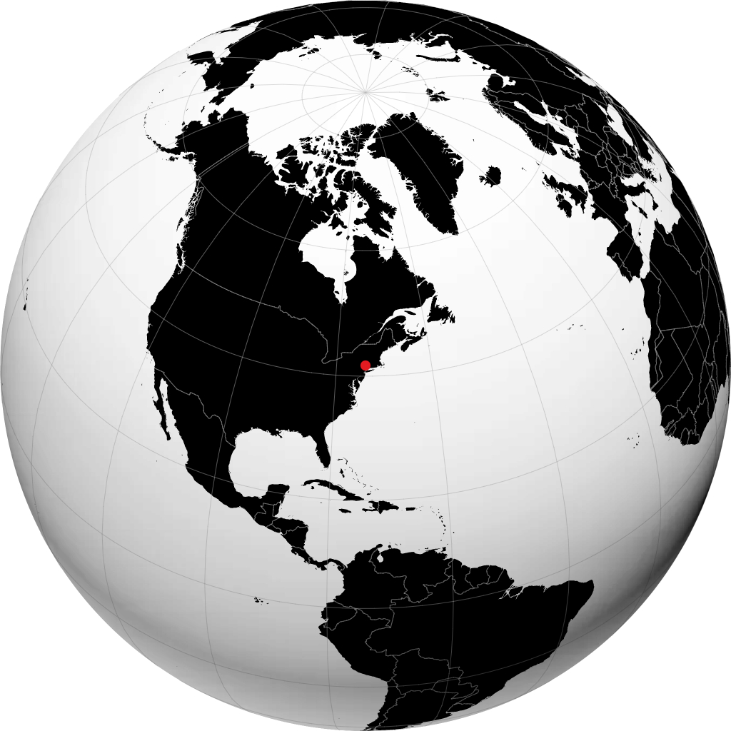 Poughkeepsie sur le globe
