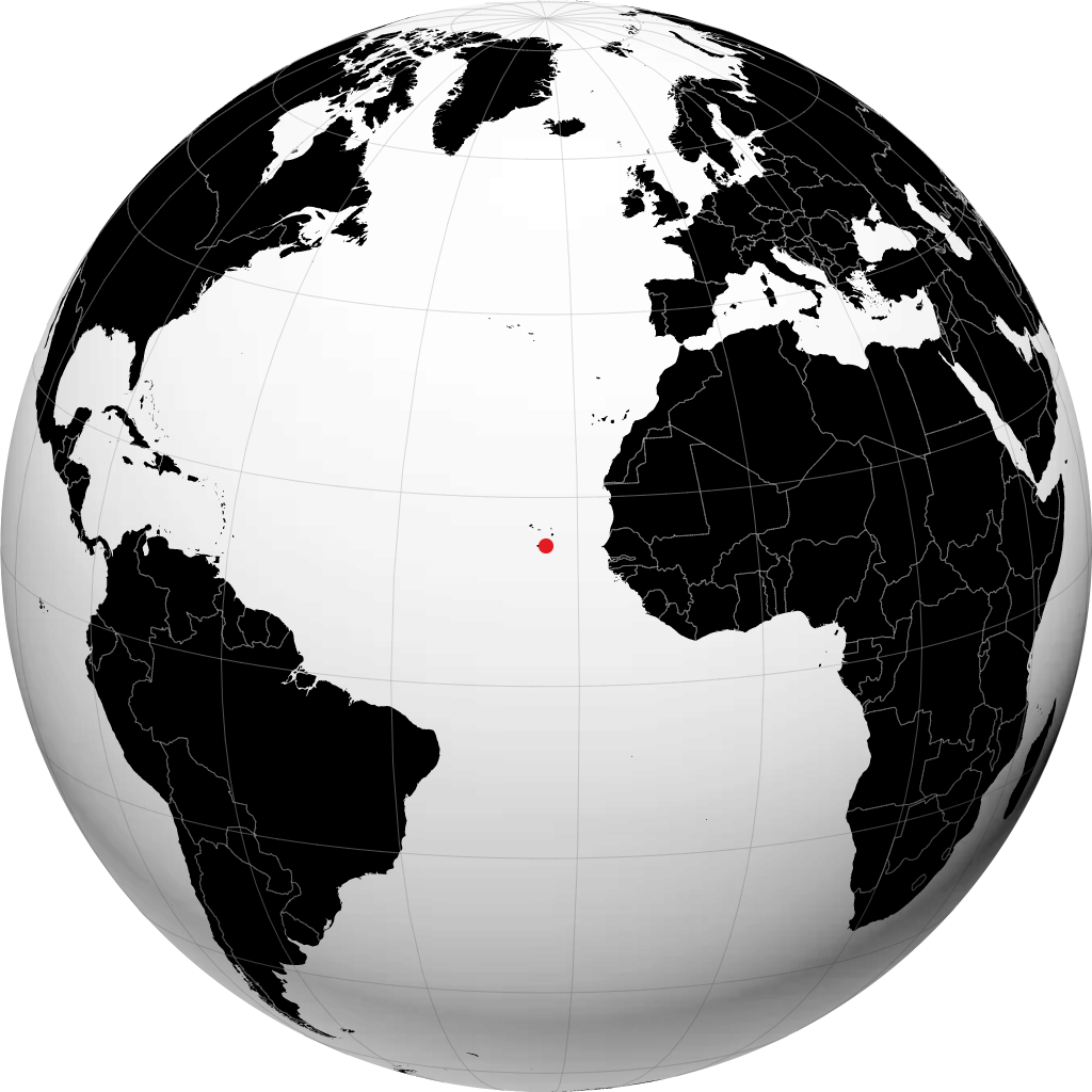 Praia sur le globe
