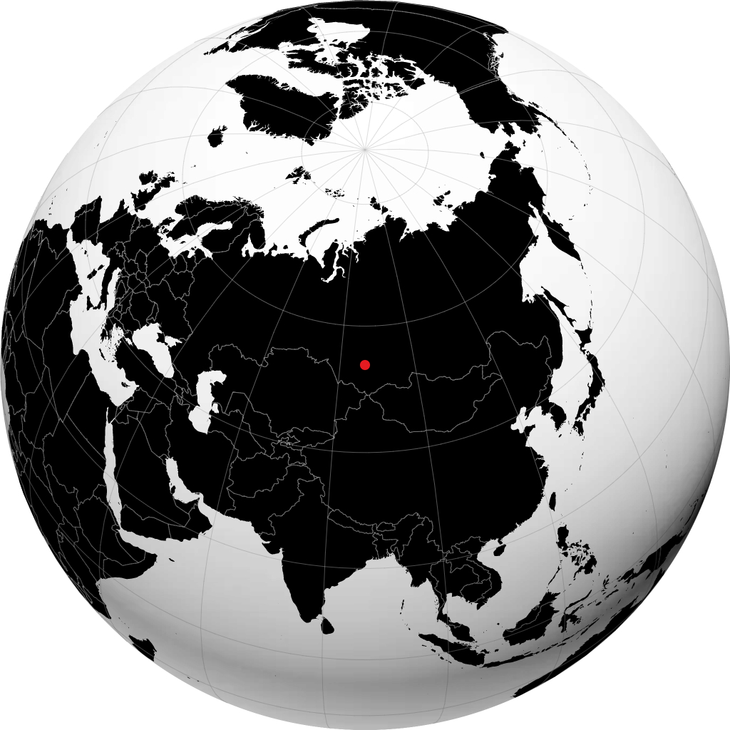 Prokopyevsk sur le globe