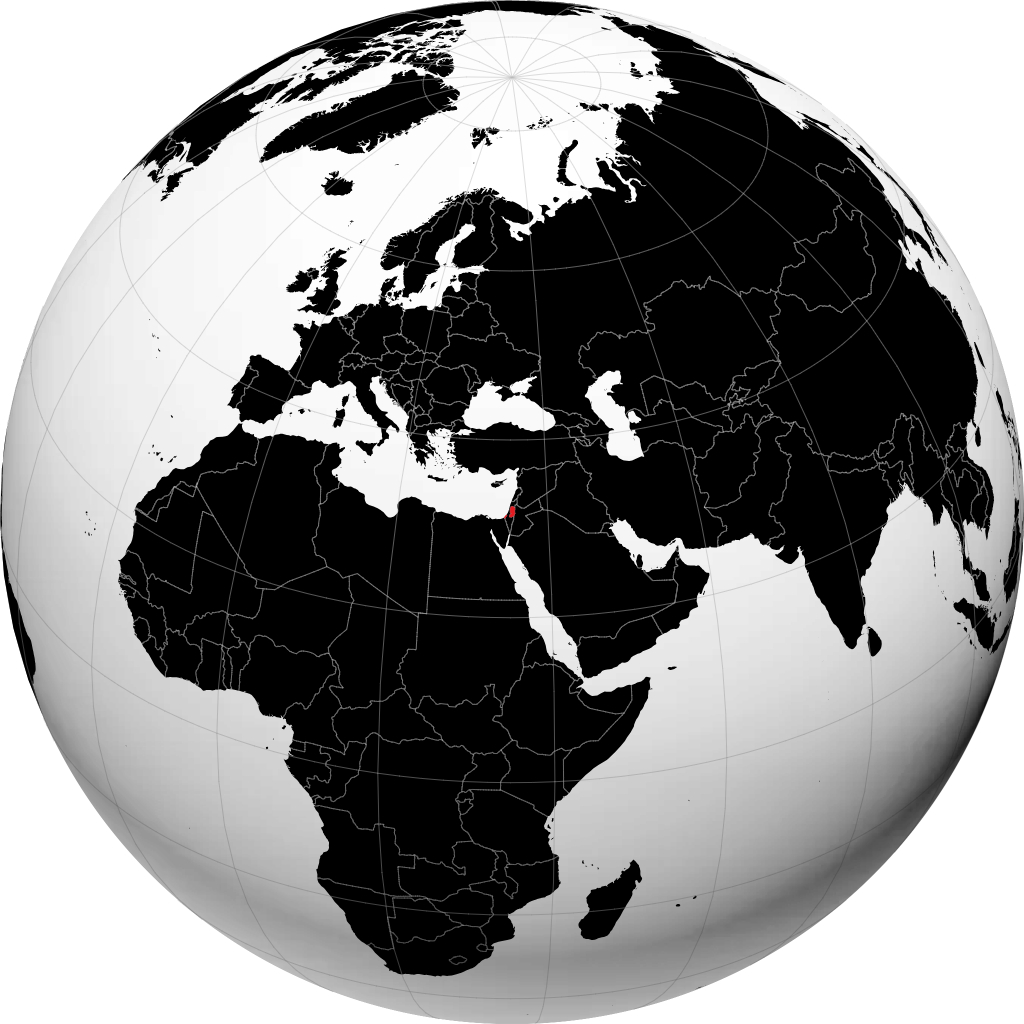 Palestine sur le globe
