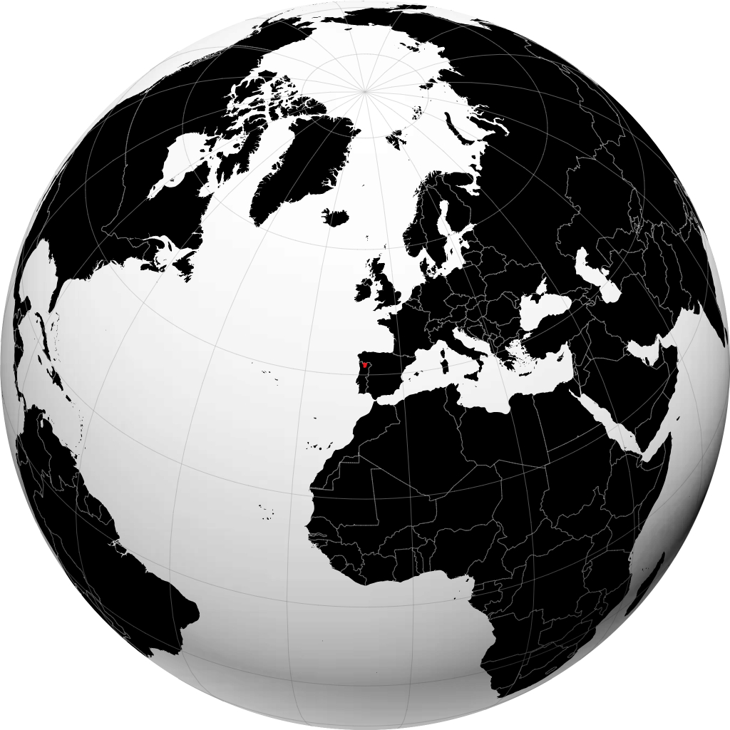 District de Vila Real sur le globe