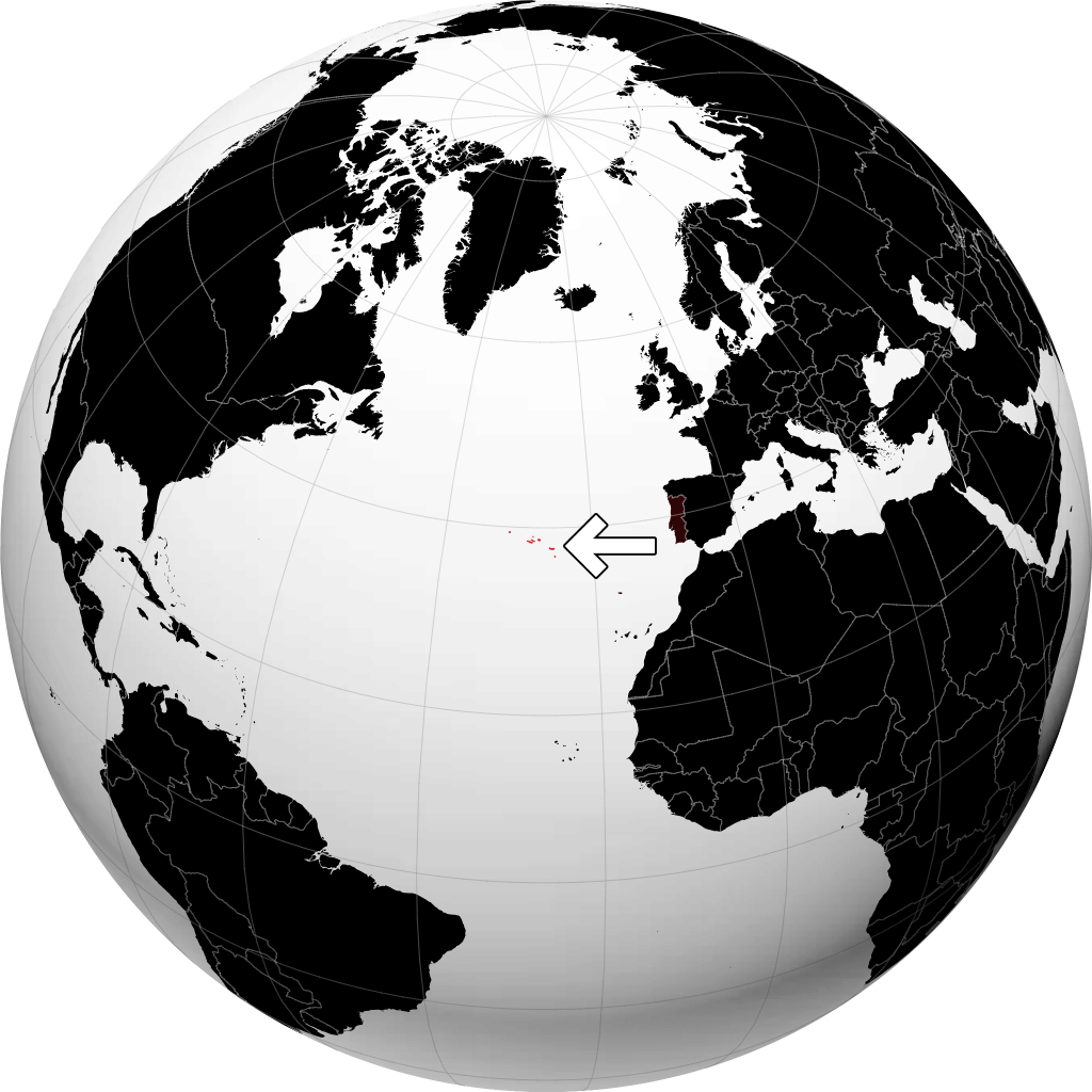 Açores sur le globe