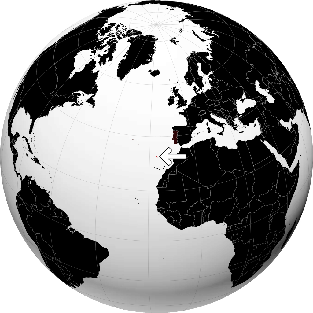 Madère sur le globe