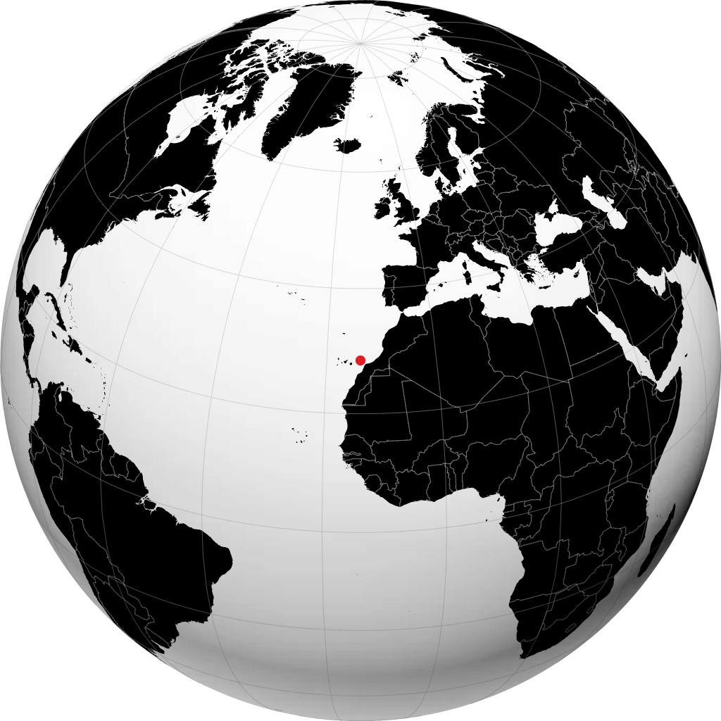 Puerto del Rosario sur le globe