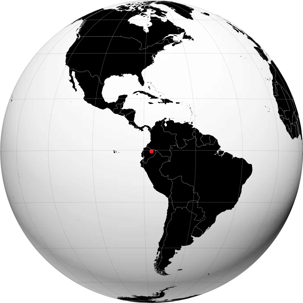 Puerto Francisco de Orellana sur le globe