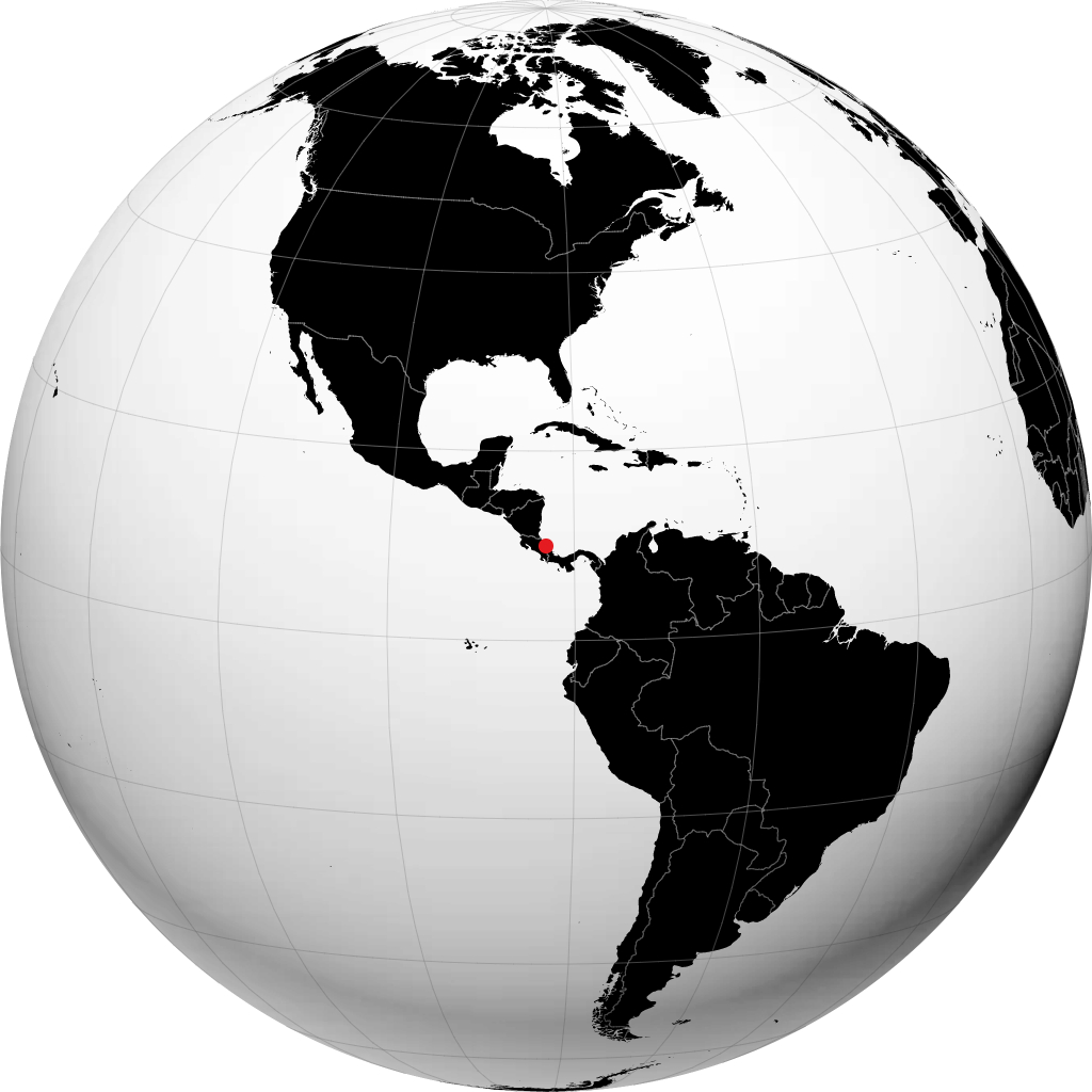 Puerto Limón sur le globe