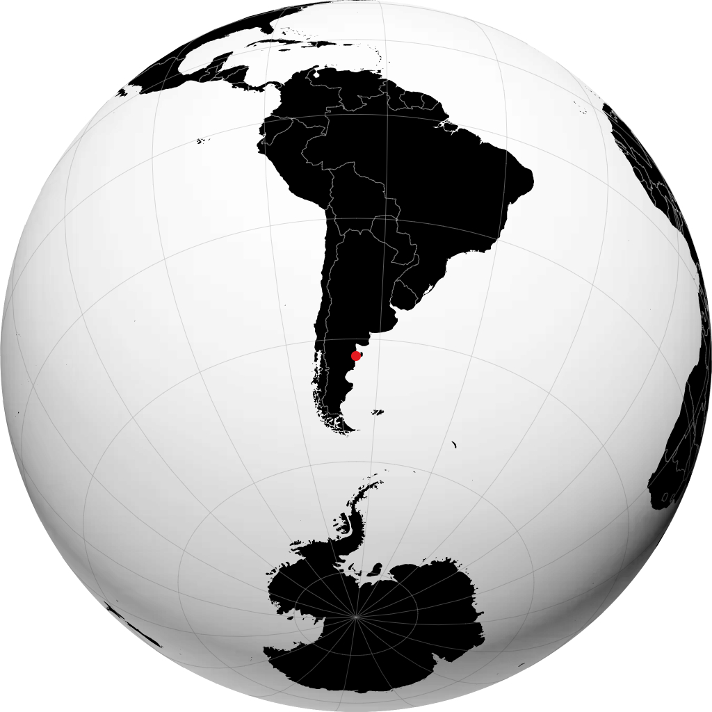 Puerto Madryn sur le globe