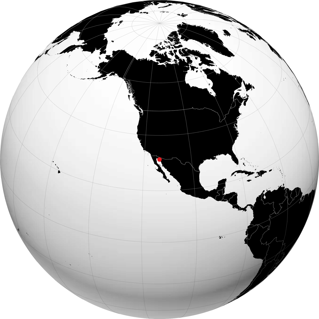 Puerto Peñasco sur le globe