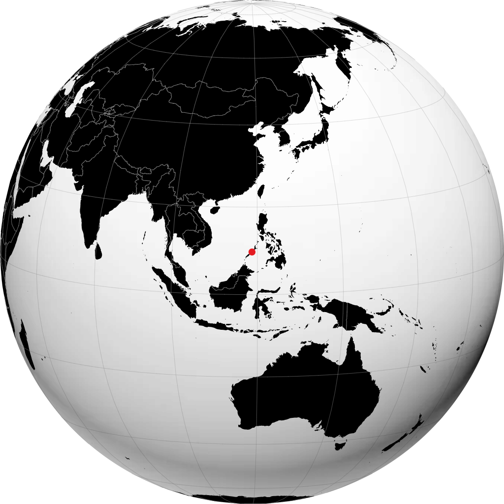 Puerto Princesa sur le globe