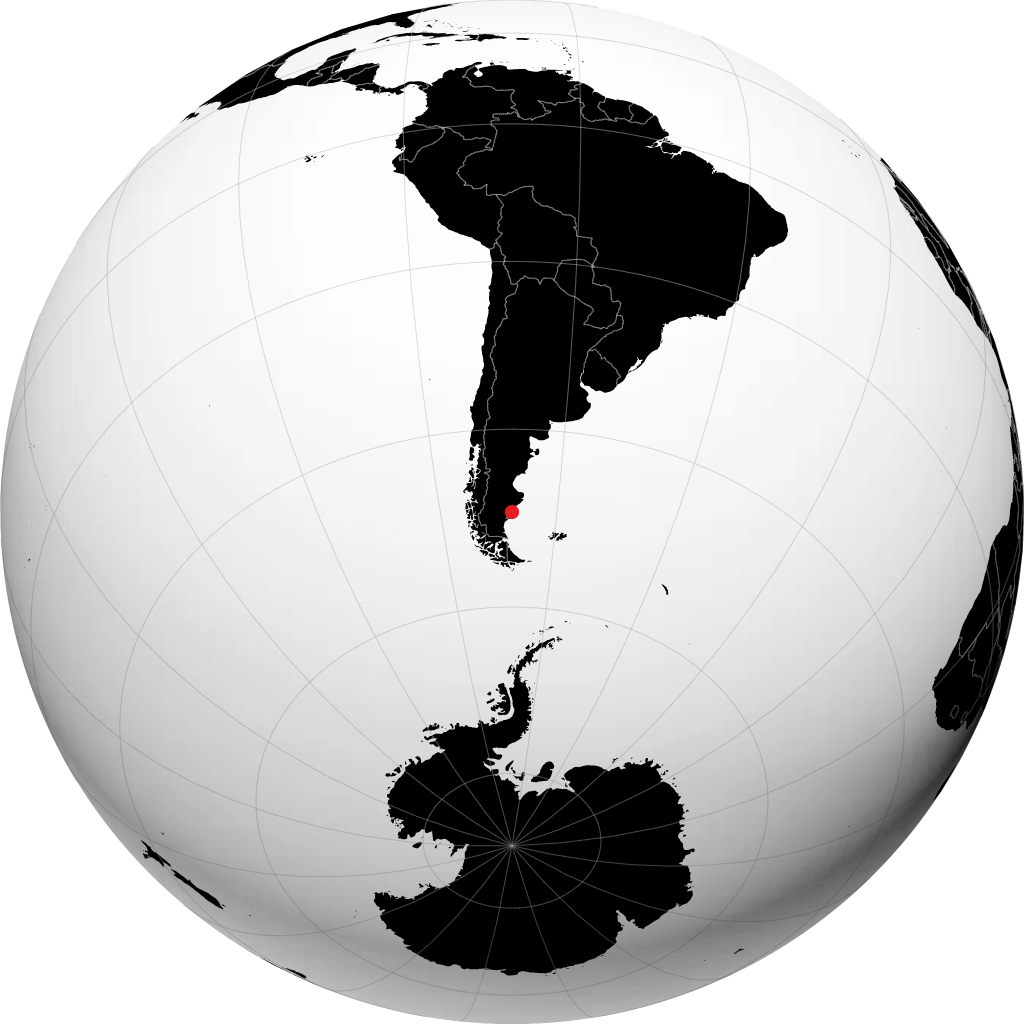 Puerto San Julian sur le globe