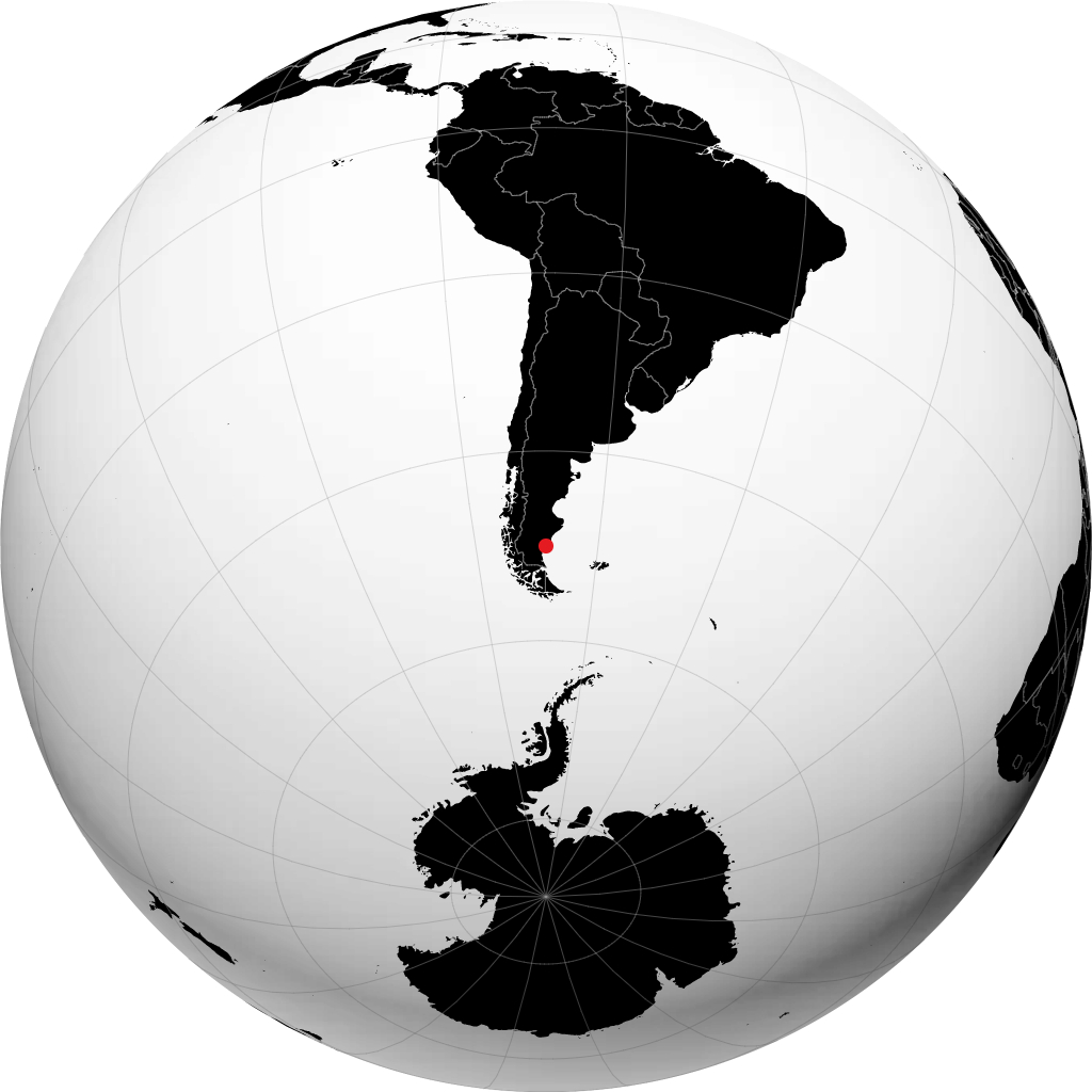 Puerto Santa Cruz sur le globe