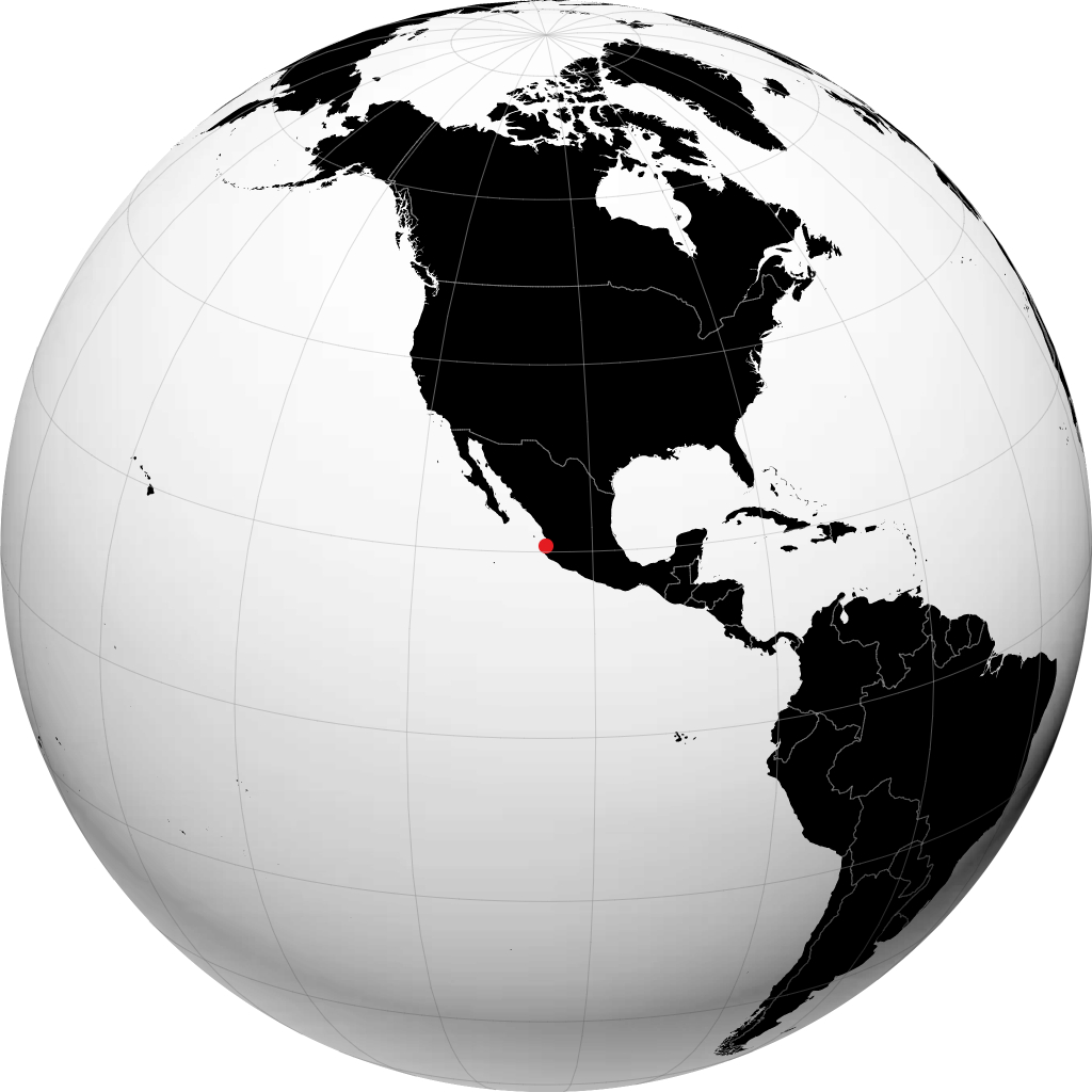 Puerto Vallarta sur le globe