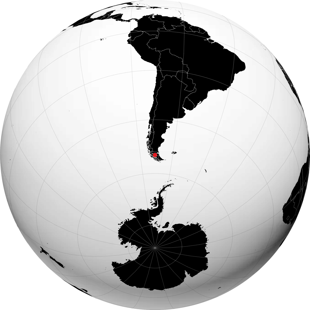 Punta Arenas sur le globe