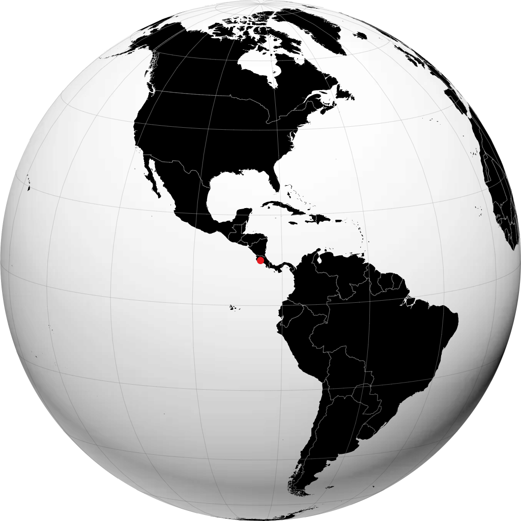 Puntarenas sur le globe