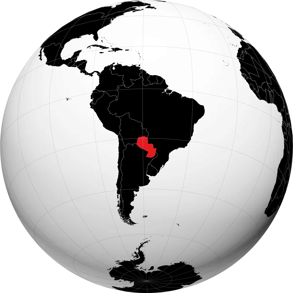 Paraguay sur le globe