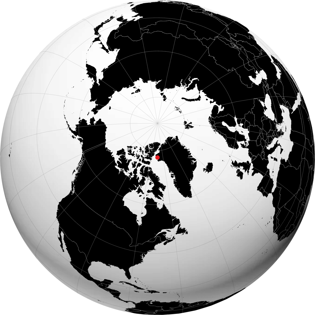 Qaanaaq sur le globe