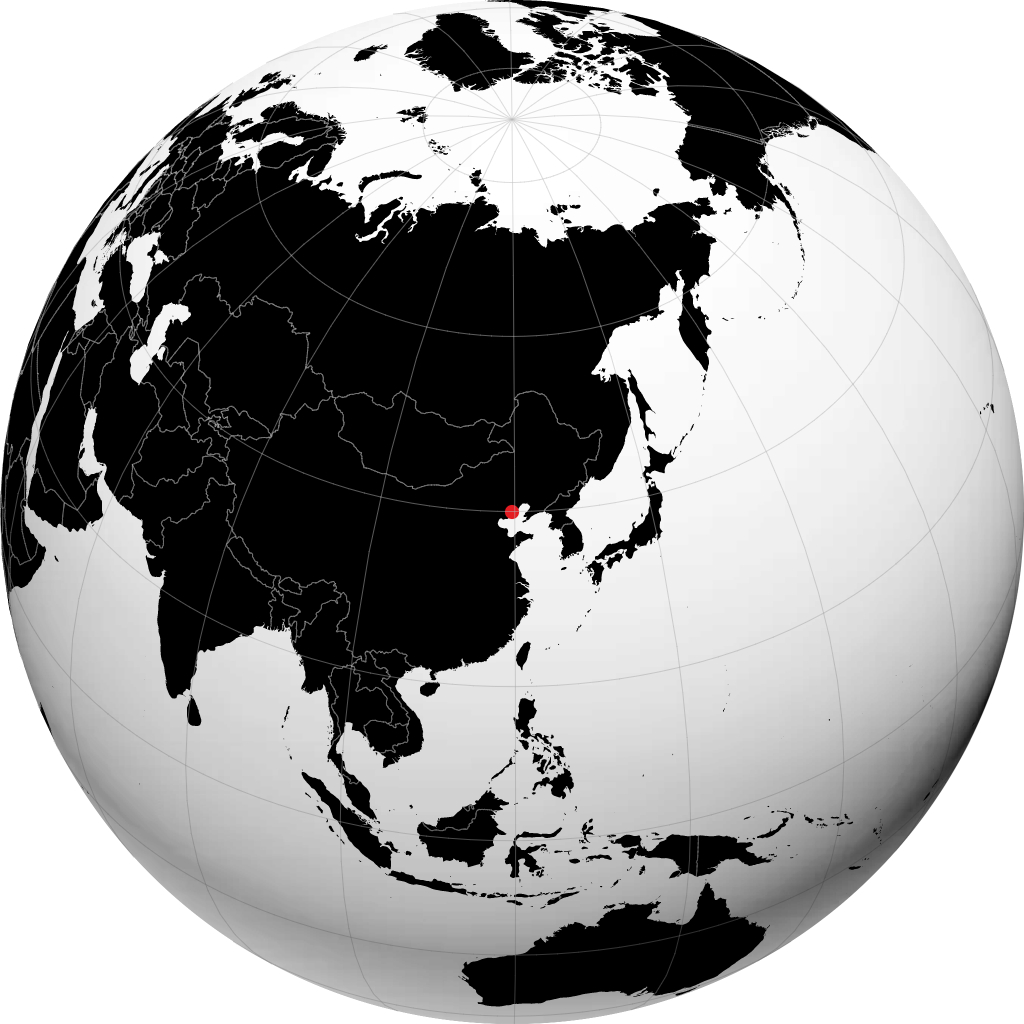 Qinhuangdao sur le globe