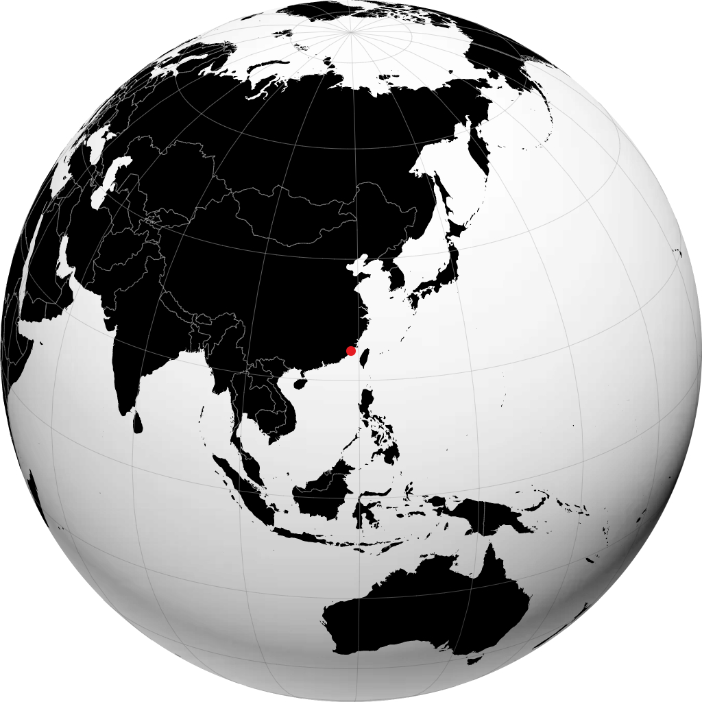 Quanzhou sur le globe