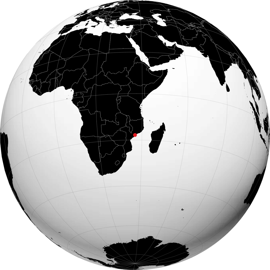 Quelimane sur le globe