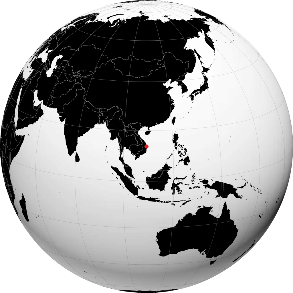 Qui Nhon sur le globe