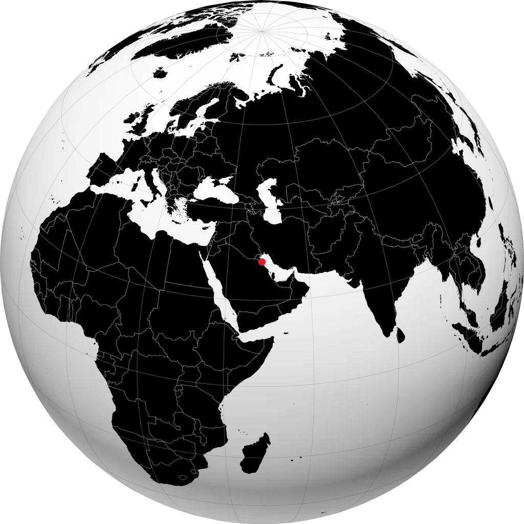 Ra's al Khafji sur le globe