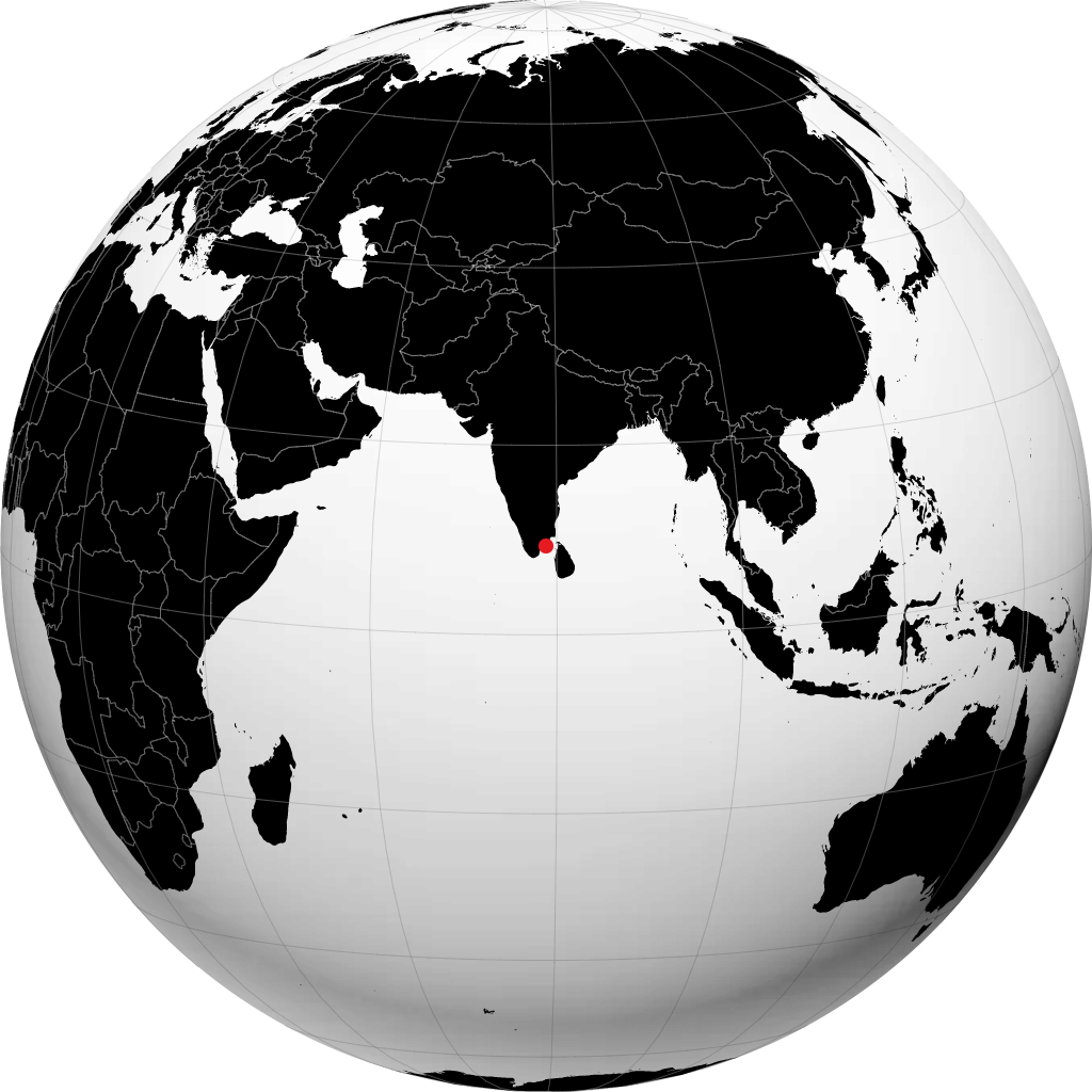 Ramanathapuram sur le globe