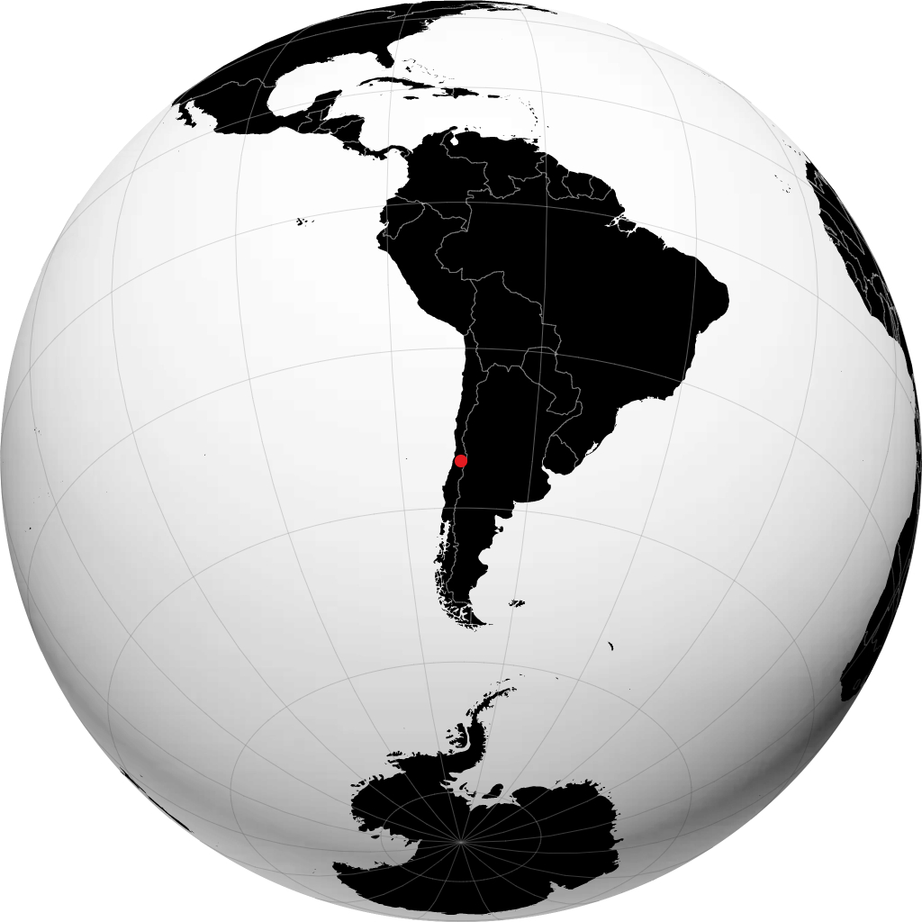 Rancagua sur le globe